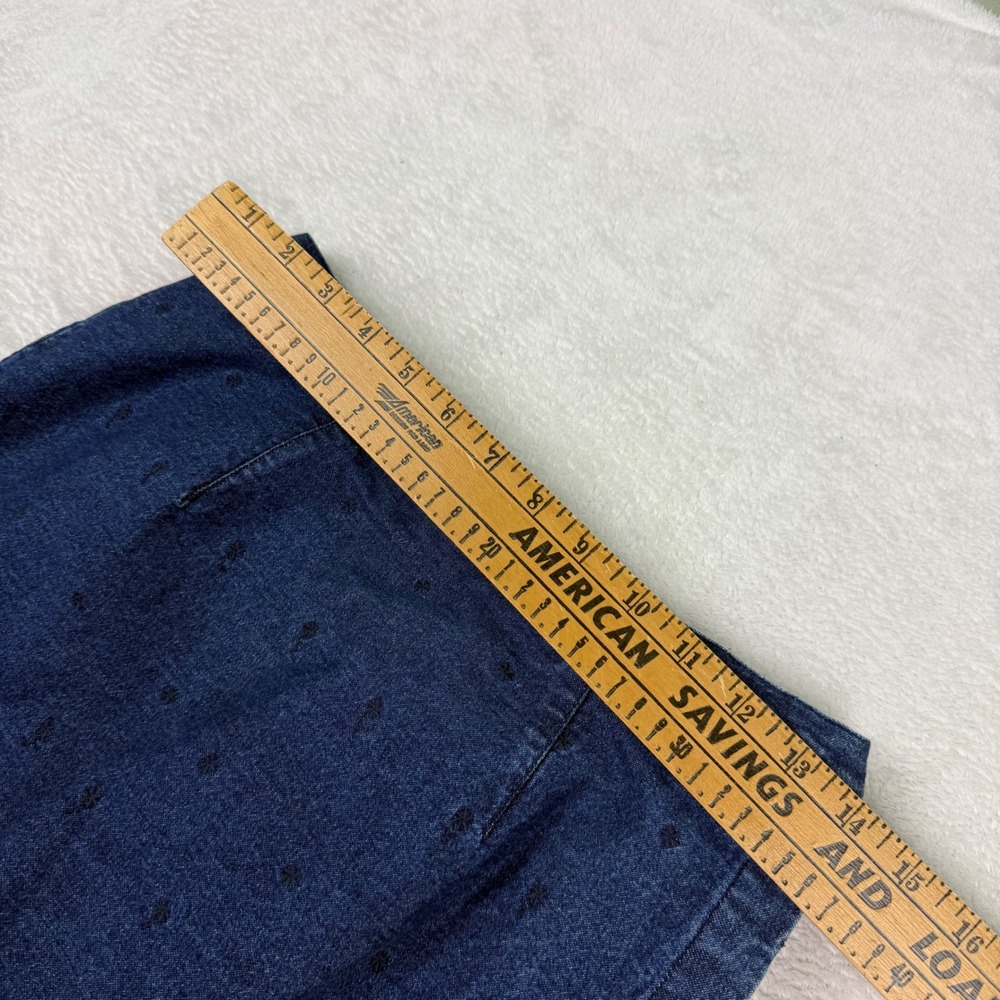 Van Heusen‎ Womens Blue Denim Printed Skort Side Zip Cotton Size 10 - Picture 7 of 10